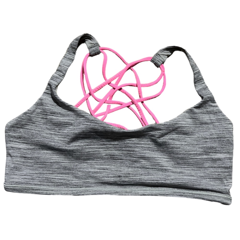 EUC Lululemon Gray and Pink Sport Bra Size 12